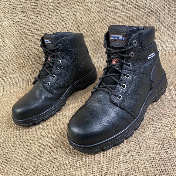 Skechers Other - Skechers Boot Workshire Relaxed Fit Slip Oil resistant Work Steel Toe Mens 9